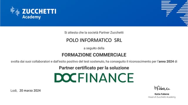 Attestato DOC Finance 2024