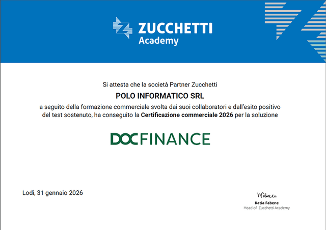 Attestato Docfinance 2026