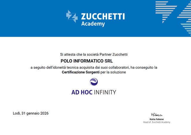 Attestato AD HOC INFINITY