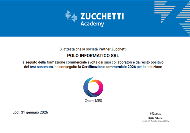 Attestato Opera MES 2026