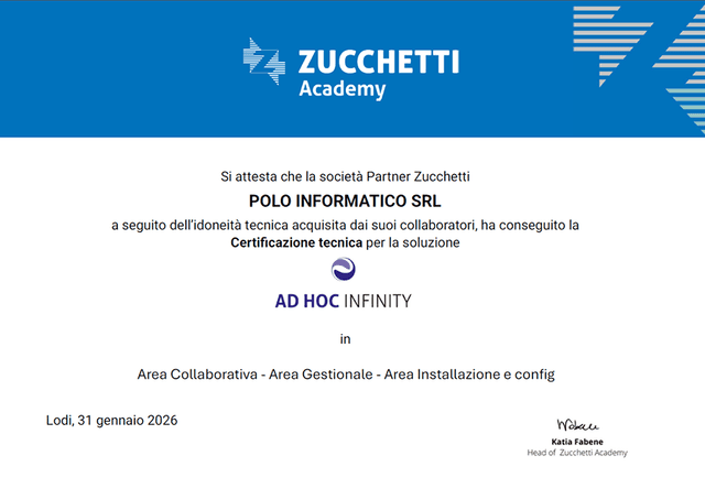 Certificazione Tecnica AHI 2026